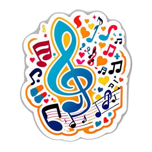 Autograful lui Mara Banica înconjurat de simboluri muzicale