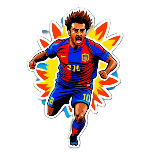 Sticker de Aníbal Moreno en acción