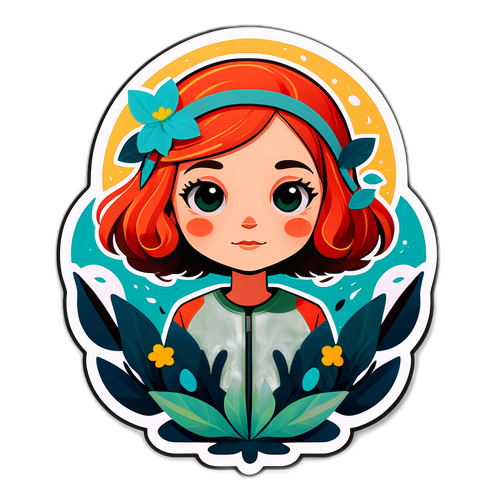 Minimalist naklejka z postacią Nell Fisher