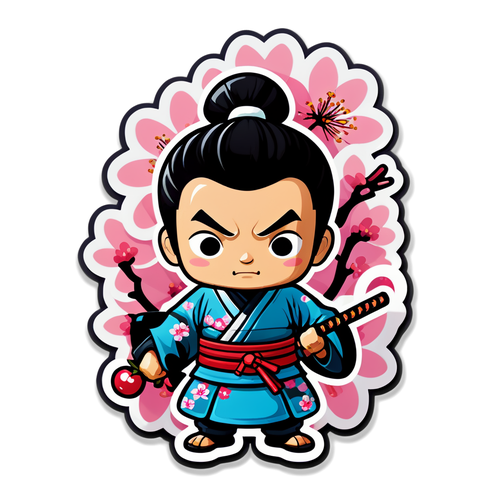 Samurai cu Stil: Adorabilul Shogun cu Flori de Cireș!