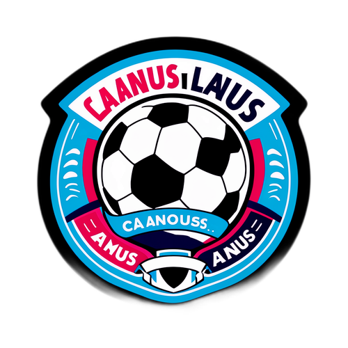 Stiker CA Lanus dengan Bola Sepak