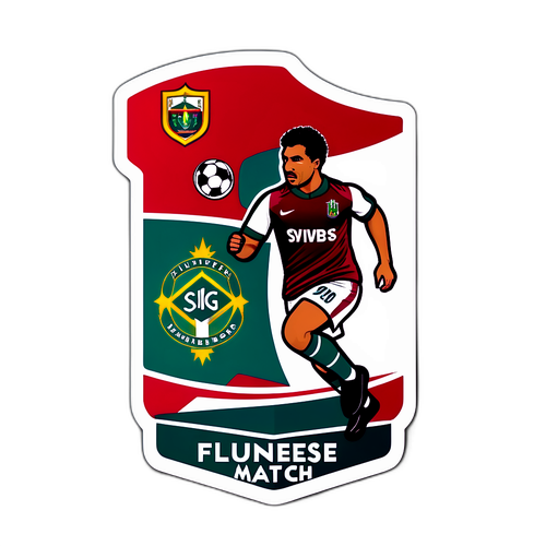 Design dinamic cu simboluri sportive pentru meciul Inter - Fluminense