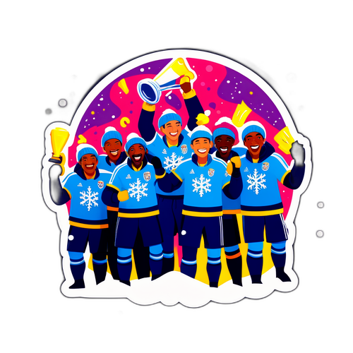 Voittajajoukkueen Juhla