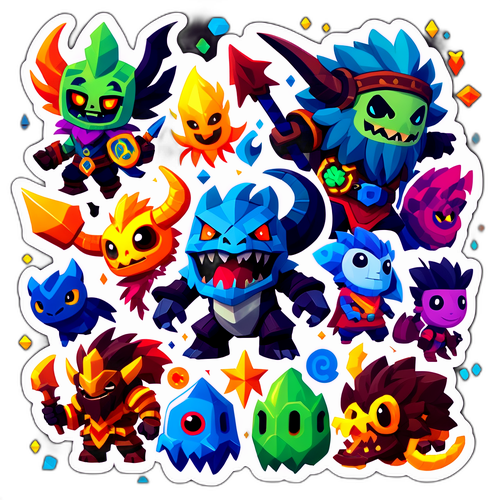 Fantastiska monster och äventyrssymboler från Hytale