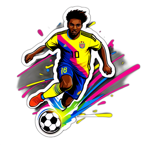 Kuunda sticker ya Estevao akicheza mpira wa miguu