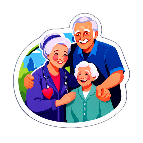 温暖的养老院场景