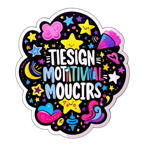 מדבקת מוטיבציה עם ציטוט מעורר השראה