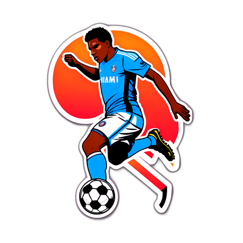 Игрок Miami Inter в момент удара