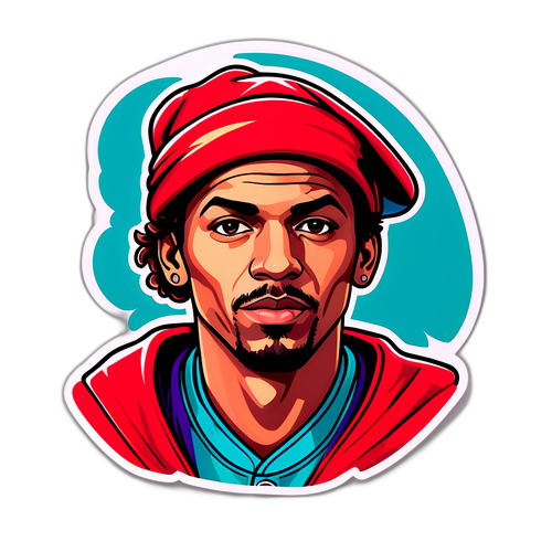 Stylisierte Porträt-Aufkleber von Jordan