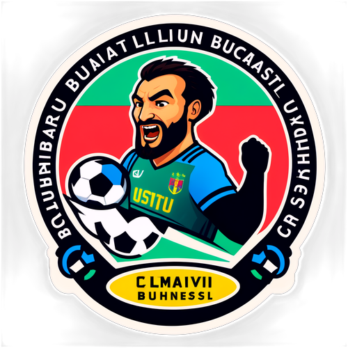 Sticker Dinamic Oțelul și Rapid București