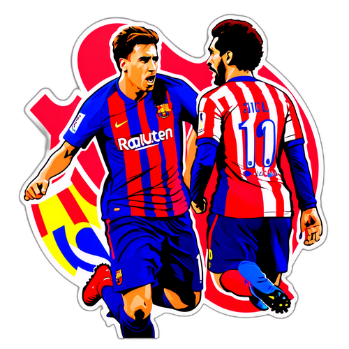 Sticker Rivalitas Epik Barca vs Atletico Madrid