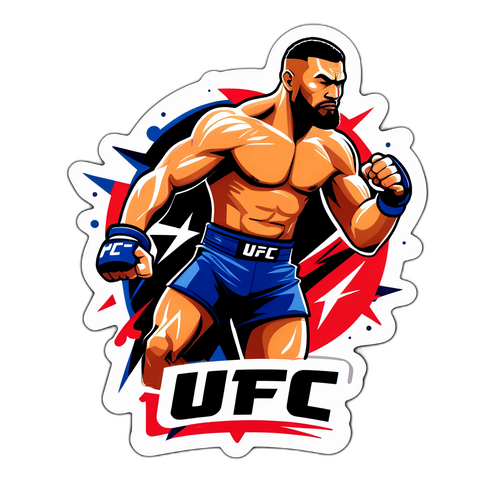 UFC Aufkleber mit Kämpfer