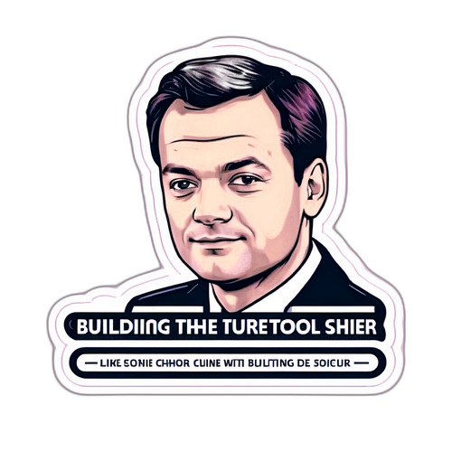 Sticker van Alexander De Croo met een quote