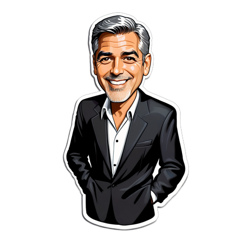 Karikatur af George Clooney