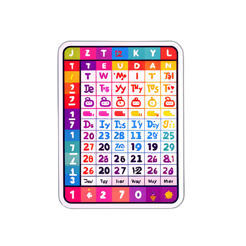 Fargerik aktivitetskalender