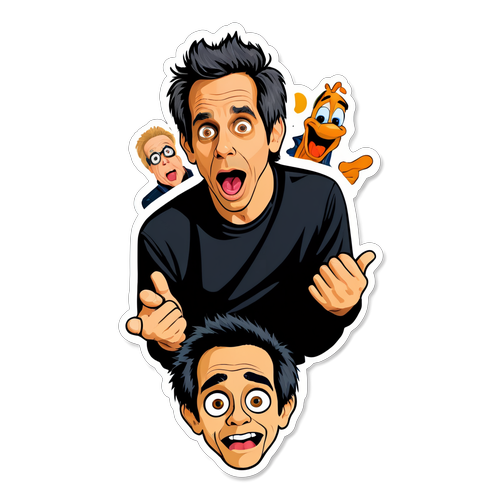Ben Stiller Goofy Expressions Sticker