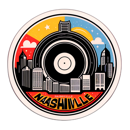 Vintage Nashville Vinyl Record Label Sticker