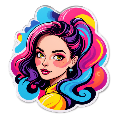 Artystyczna naklejka Caroline Derpienski