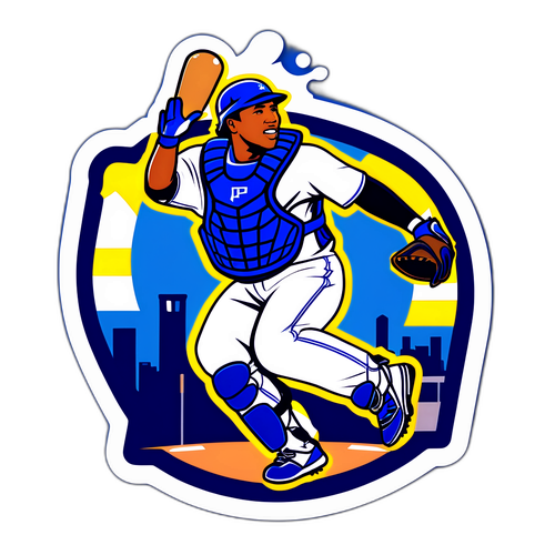Salvador Perez Catching a Pitch