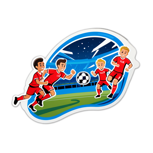 Sporty klistermærke med Vejle og Lyngby