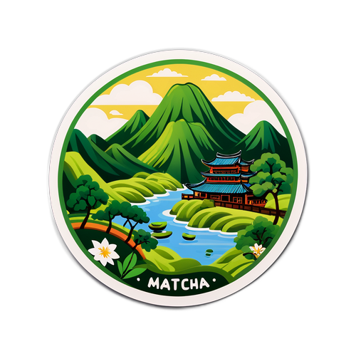 贵州小县的抹茶文化贴纸