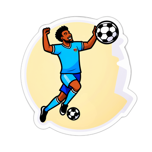 הוא חוגג שער עם כדורגל