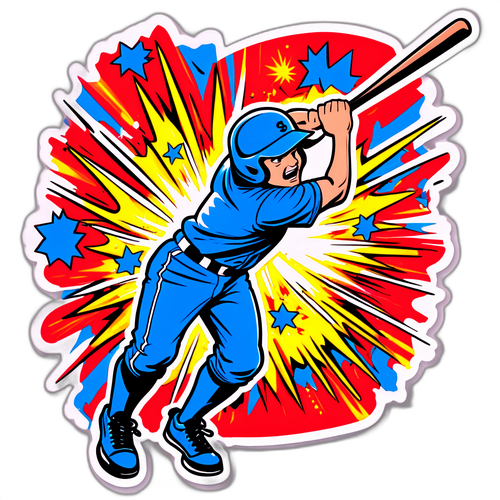Exciting Baseball Swing Sticker