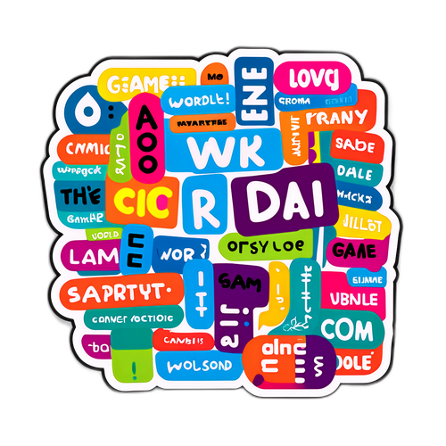 Sticker cu literele din jocul Wordle