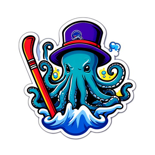 Playful Kraken Hockey Design
