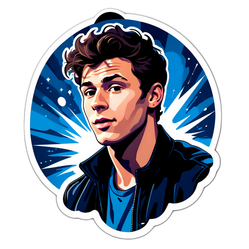 Portrait de Shawn Mendes avec des éclats de lumière