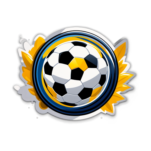 Vitesse Logo Sticker met Voetbal