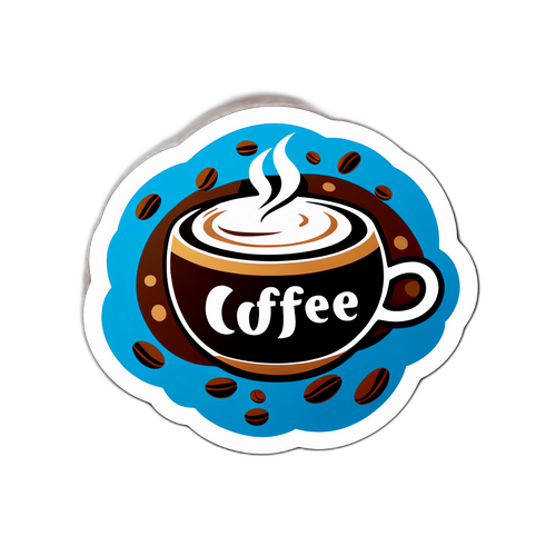 Nhãn dán 'Cà phê' nghệ thuật