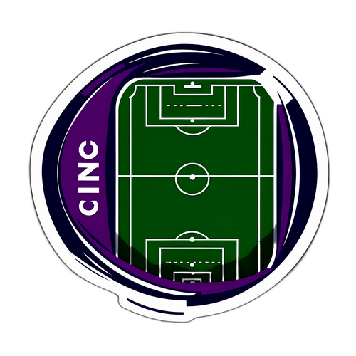 UCL Sticker mit Fußballfeld