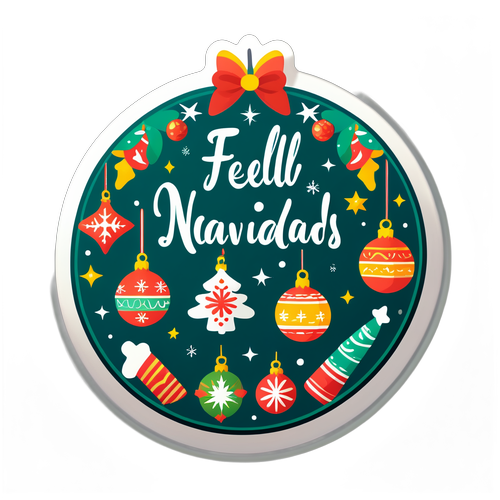 Vrolijke Feliz Navidad Sticker