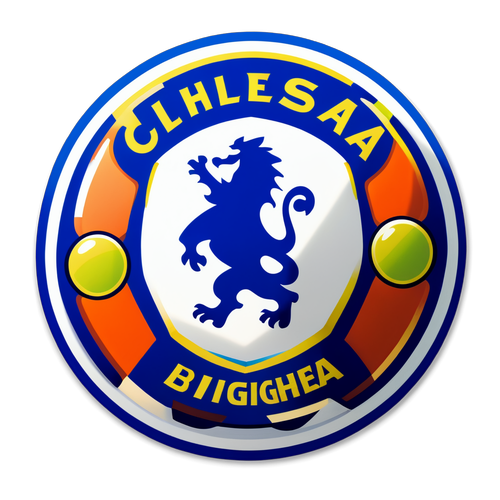 Chelsea ve Brighton Maçını Temsil Eden Futbol Sticker