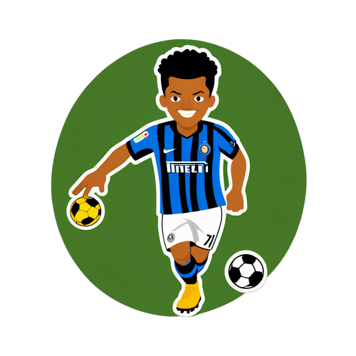 Scopri il Fantastico Sticker di Fredy Guarin: Il Calcio si Fa Divertente con Inter Milan!