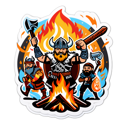 Vikingakrigares Jubel efter Raiden