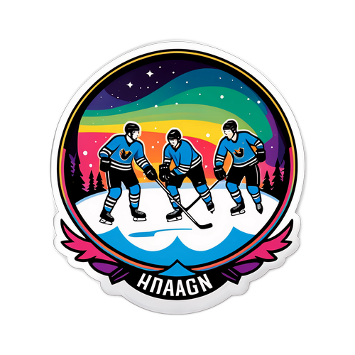 IJshockey in de Circus Sfeer onder het Noorderlicht