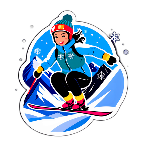 Fartsfylt design av Eileen Gu på ski