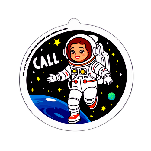 Наклейка: "Космос зовёт!"