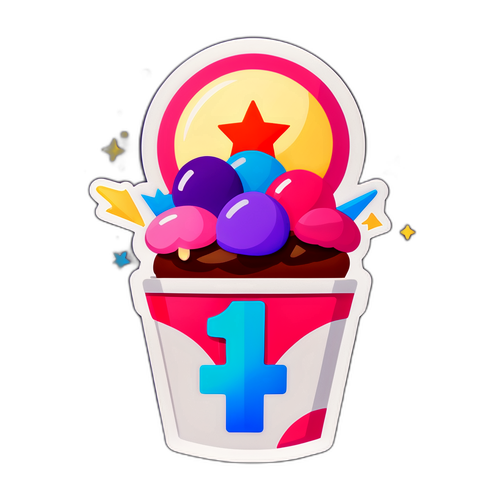 Colorful Celebration Sundae for Work Anniversary