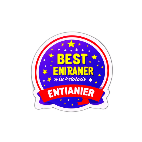 Sticker van Elodie Gossuin als beste entertainer