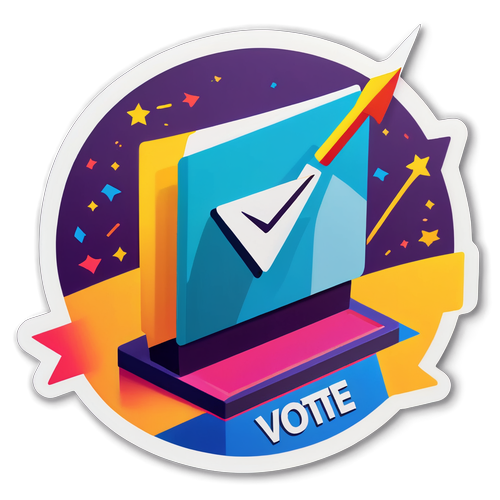 Una boleta con una flecha y un mapa, destacando dónde votar