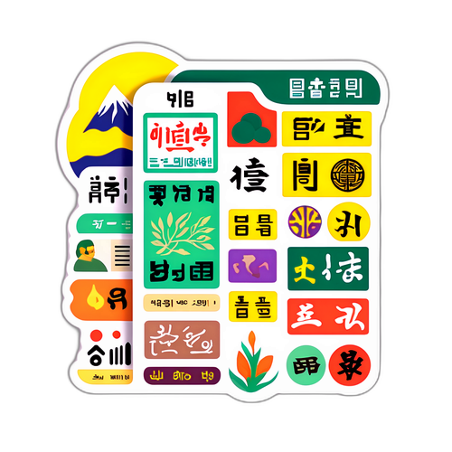 근우회 역사 및 활동을 나타내는 정보 스티커