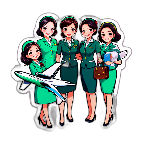 สติกเกอร์พนักงานต้อนรับ EVA Air