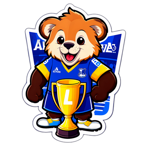 Sticker vesel cu mascota echipei Alaves