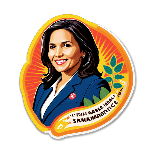 Empowerment Sticker Featuring Tulsi Gabbard