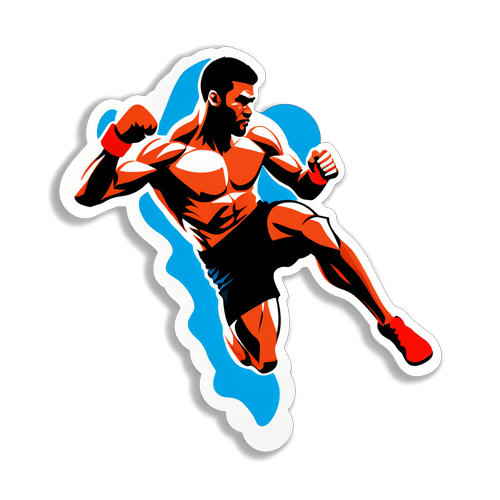 Kasta en Kick! Den Ultimata UFC-Sticker som Utstrålar Styrka och Passion!