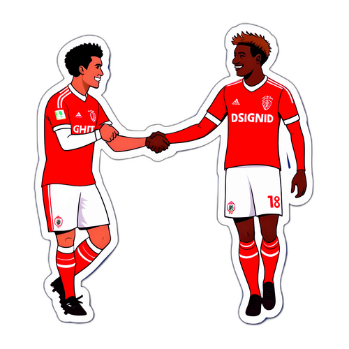 Pemain Nottingham Forest dan FC Midtjylland Bersalaman