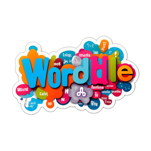 สติกเกอร์ "Wordle" ที่มีการเล่นคำและรูปแบบตามสไตล์ของเกม